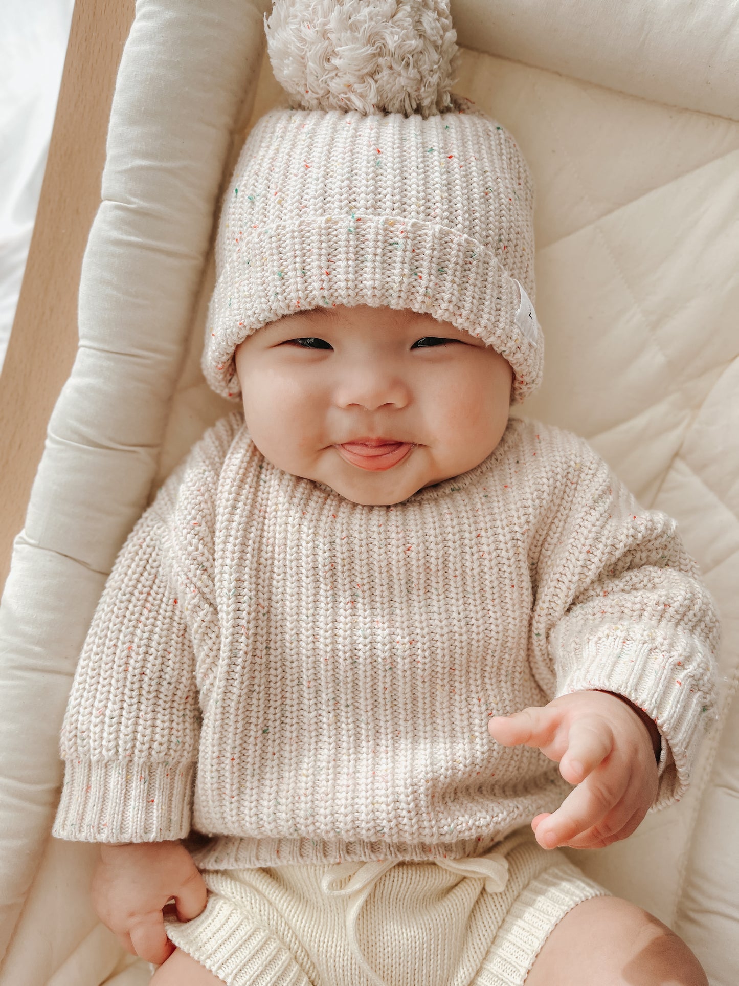 Kids Knit Pullover | 'Oatmeal Fleck'