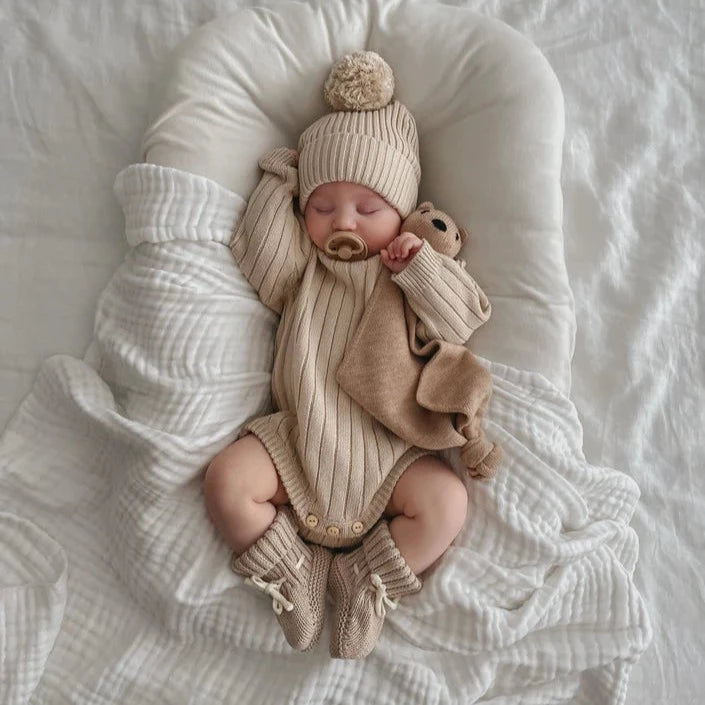 Ribbed Romper | Oat