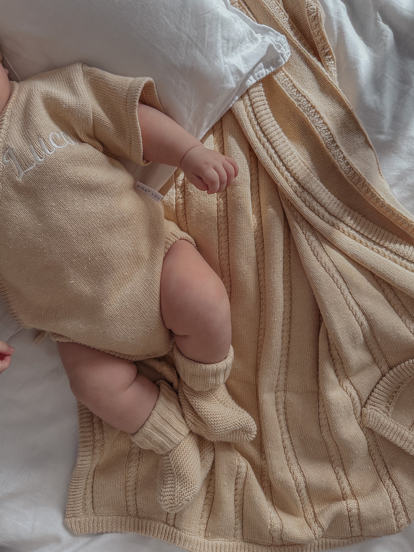 Knit Blanket | Sand Fleck