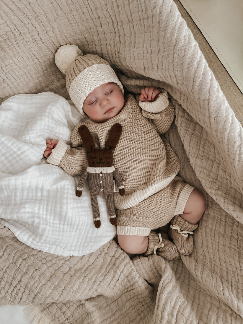 Chunky Knit Beanie | Oat~Natural