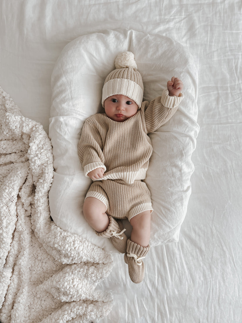 Chunky Knit Beanie | Oat~Natural