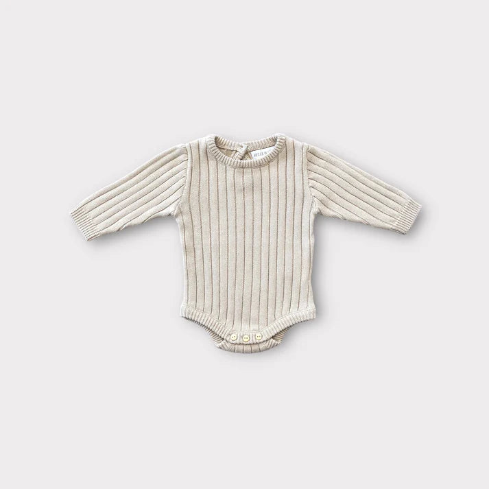 Ribbed Romper | Oat