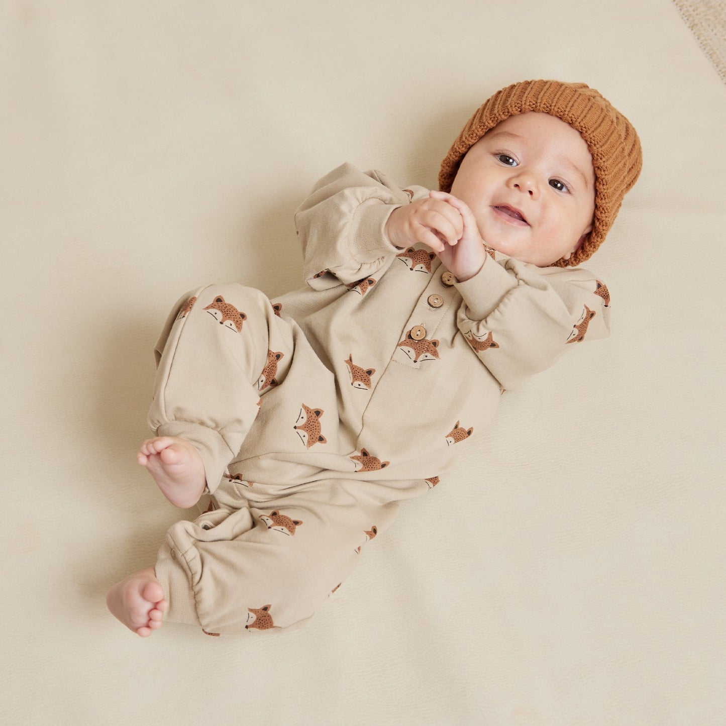 Relaxed Fleece Jumpsuit | Foxes