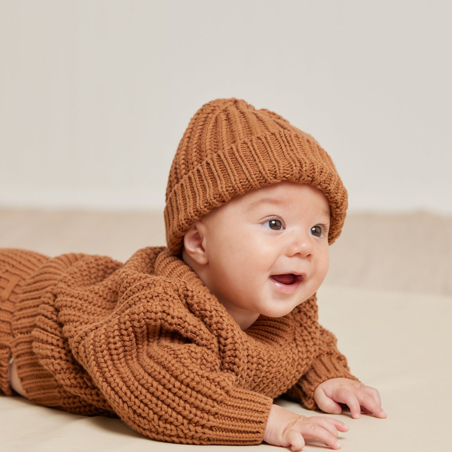 Chunky Knit Beanie | Cinnamon