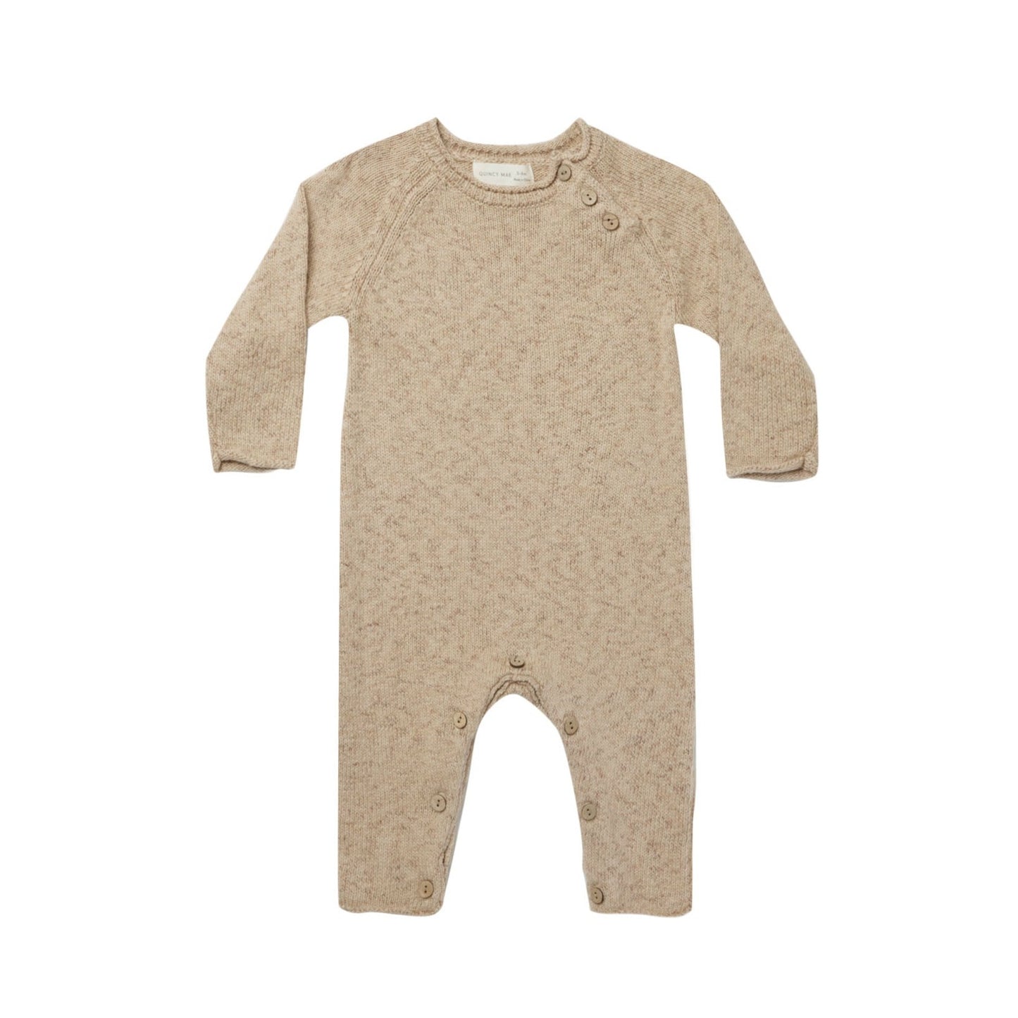 Cozy Knit Jumpsuit | Latte Speckled