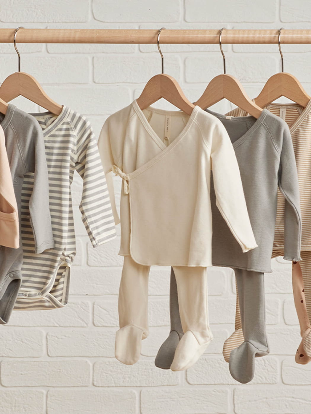 Organic Wrap Top + Pants Set | Ivory