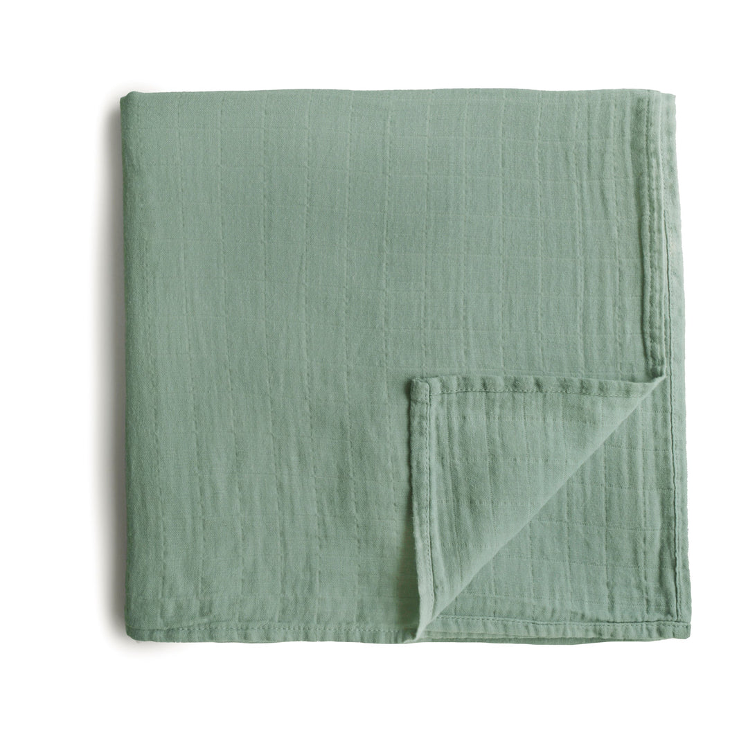 Organic Muslin Swaddle 'Roman Green'