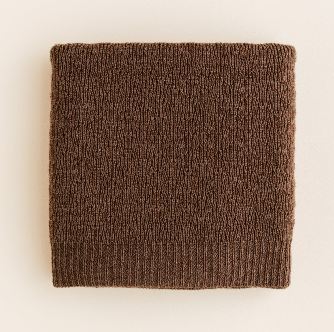 Merinowool Blanket 'Dora' | Mocha