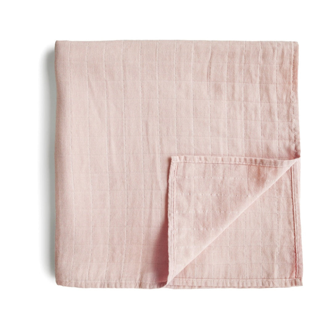Organic Muslin Swaddle Blanket 'Rose Vanilla'