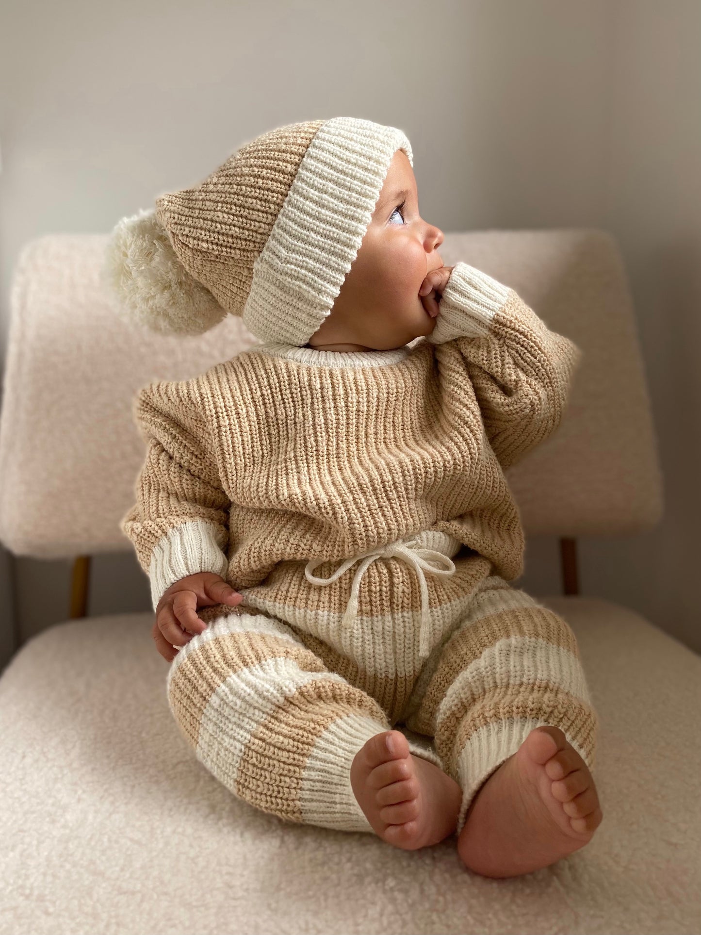 KNIT BEANIE | "Two Tone Wheat"