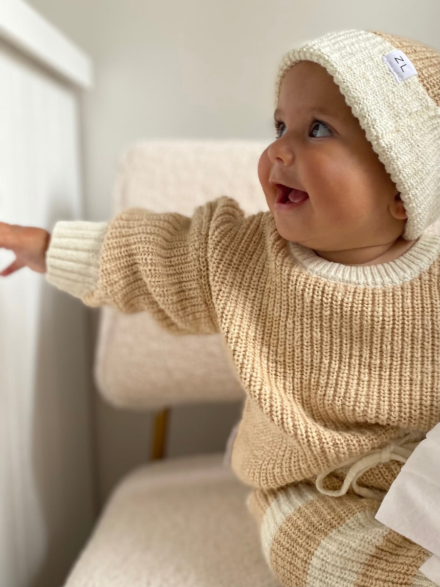 Knit sweater | 'Textured Honey'