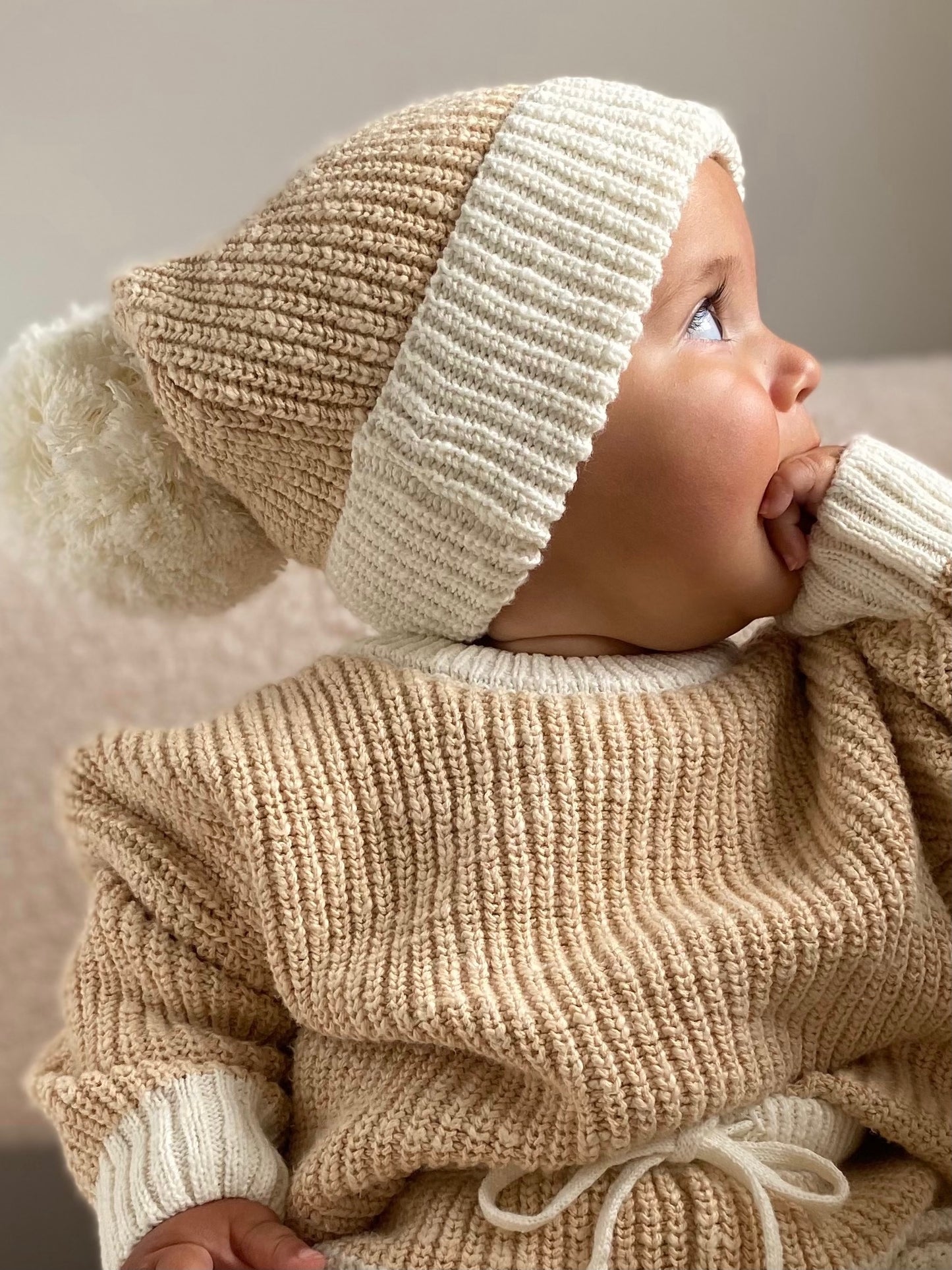 KNIT BEANIE | "Two Tone Wheat"