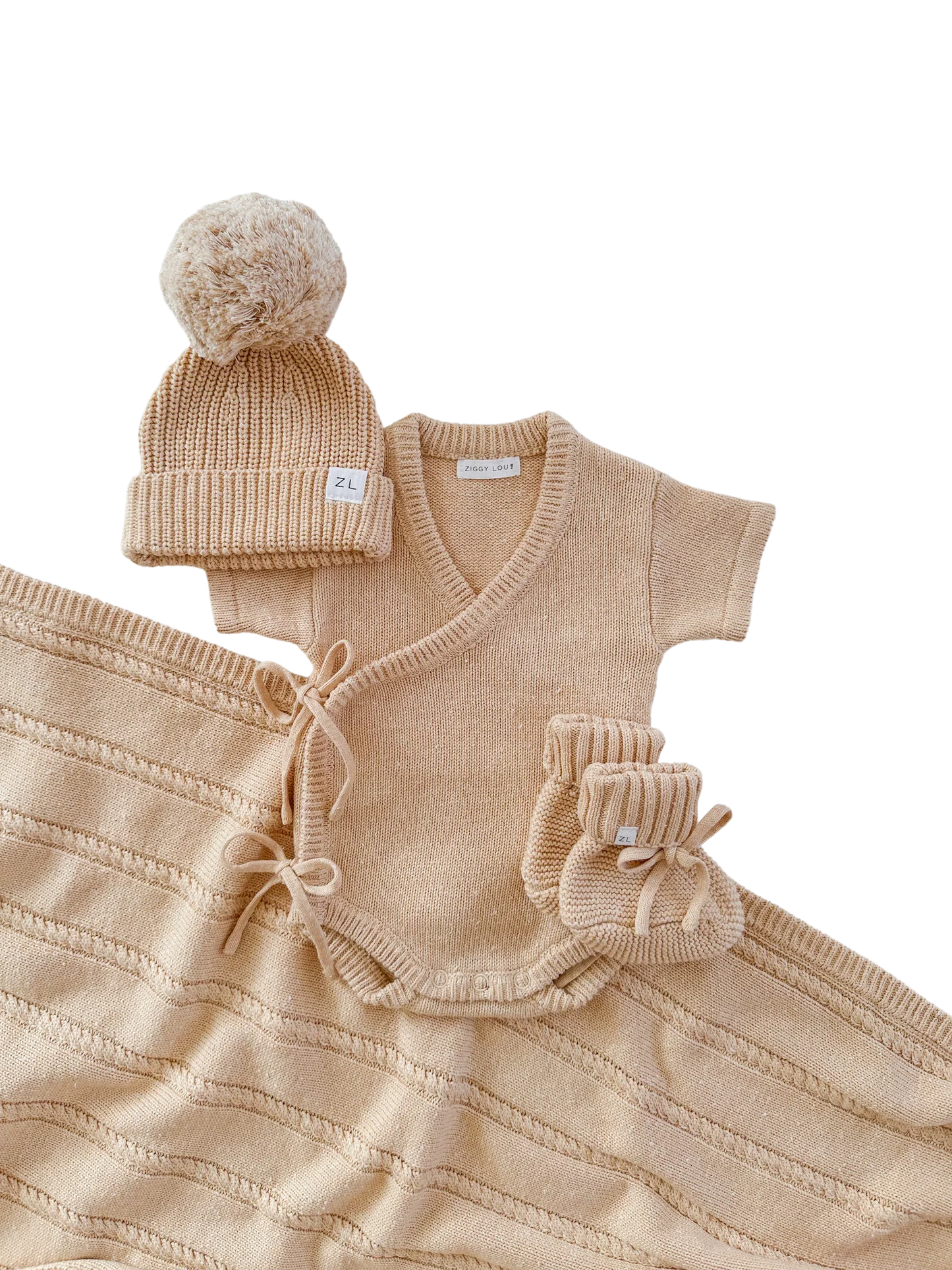 Knit Blanket | Sand Fleck