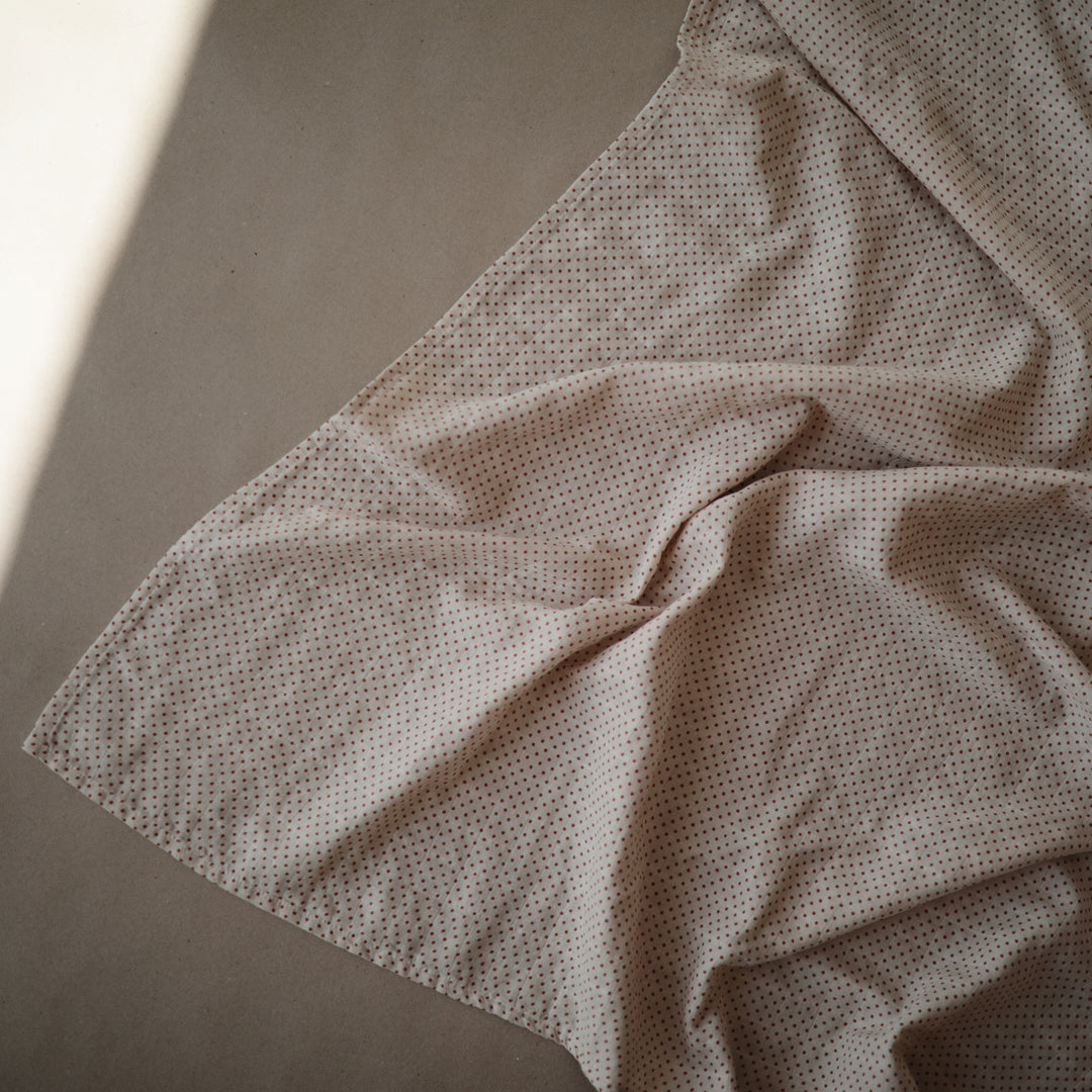 Organic Muslin Swaddle Blanket 'Caramel Polka Dots'