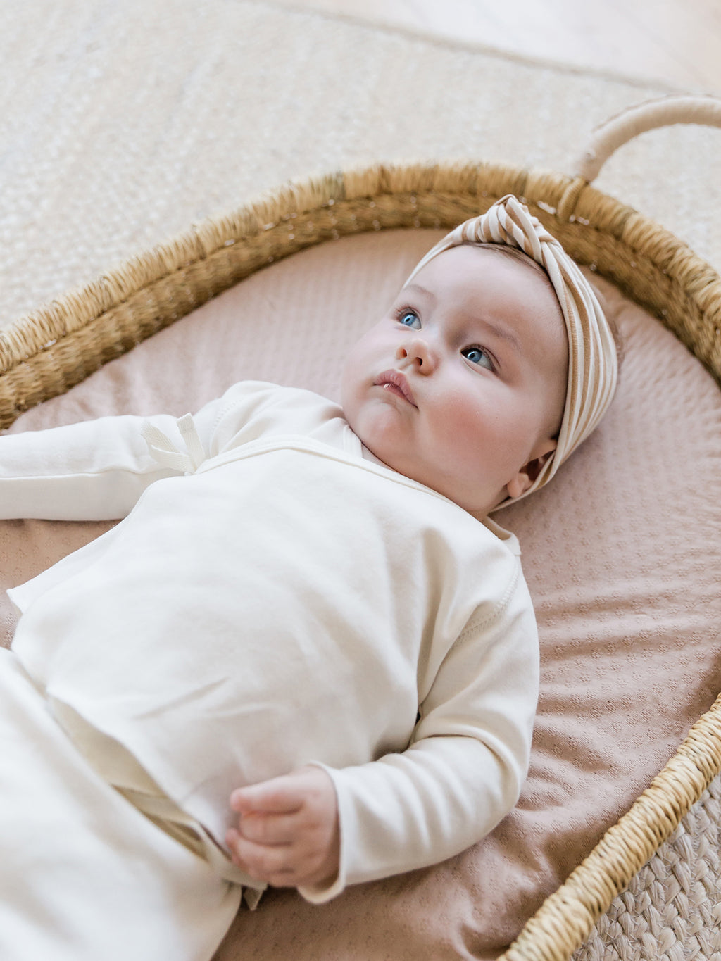 Organic Wrap Top + Pants Set | Ivory