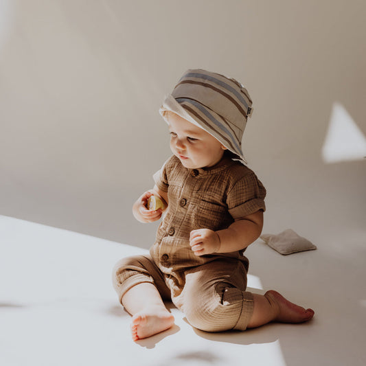 Organic Gauze Jumpsuit | Bronze