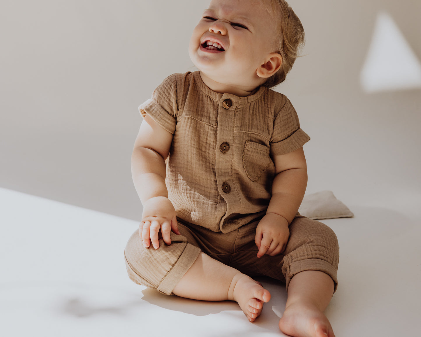 Organic Gauze Jumpsuit | Bronze
