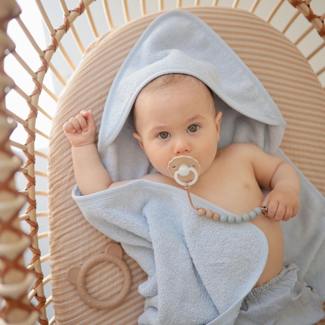 Organic Hooded Towel | Baby Blue