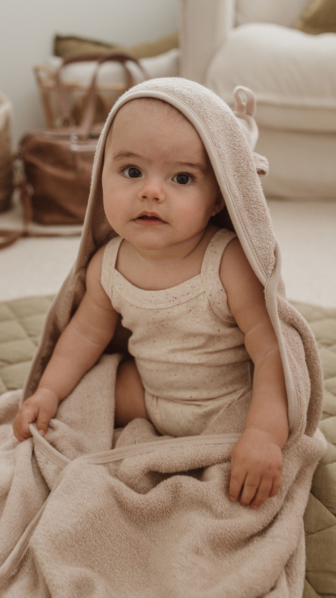 ORGANIC Tank Top Suit "Beige Speckled"