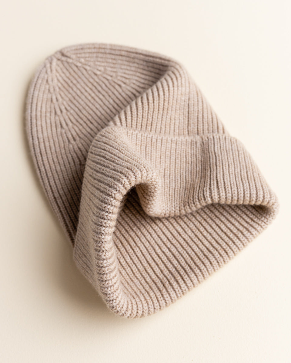 Merino wool beanie "Fonzie Sand"
