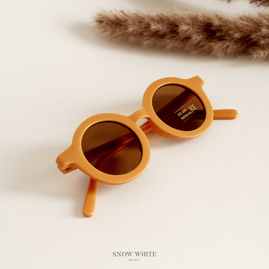 Round Sustainable Sunglass "Golden"