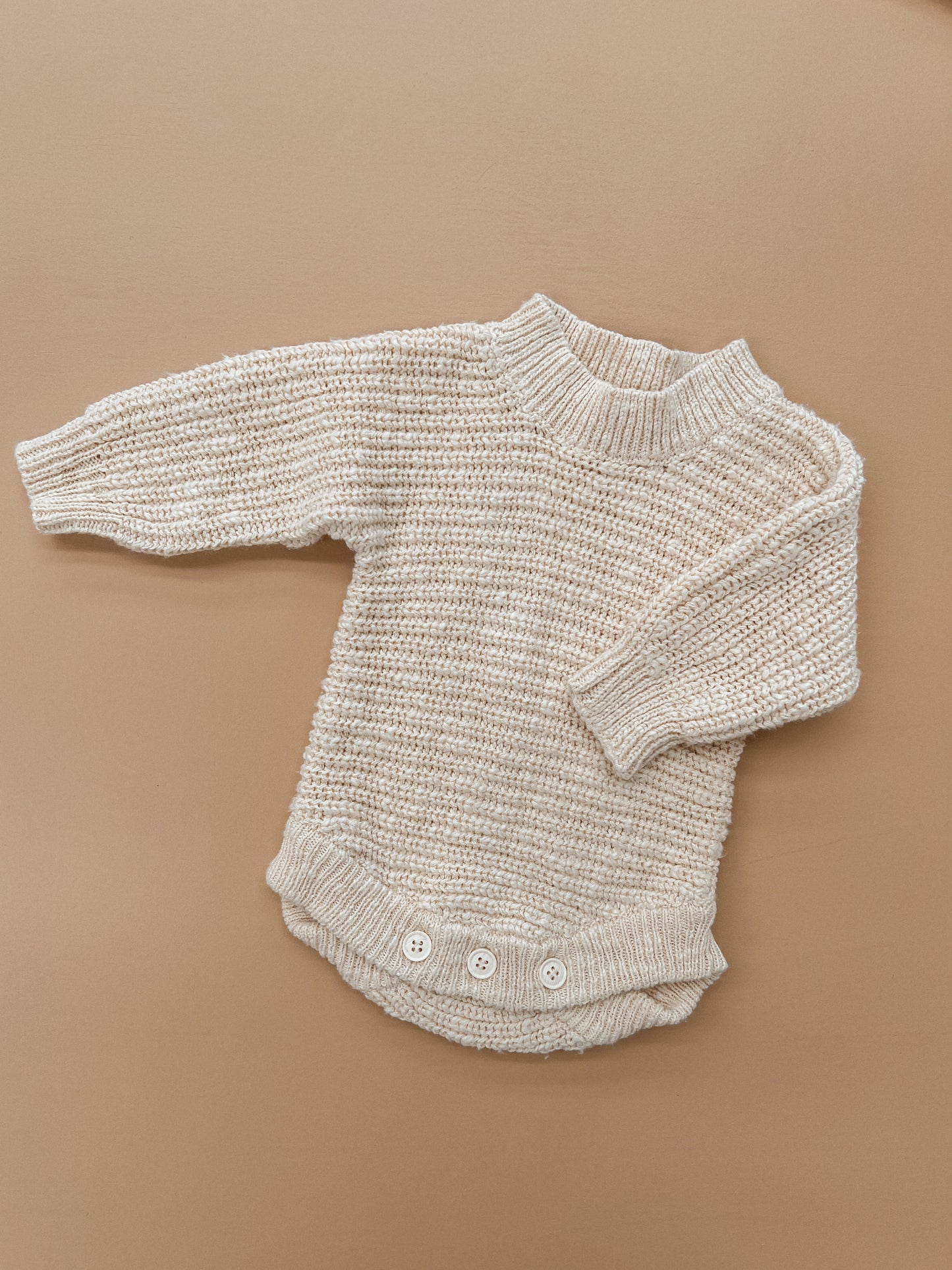 HEIRLOOM ROMPER "CHUNKY TEXTURED HONEY"