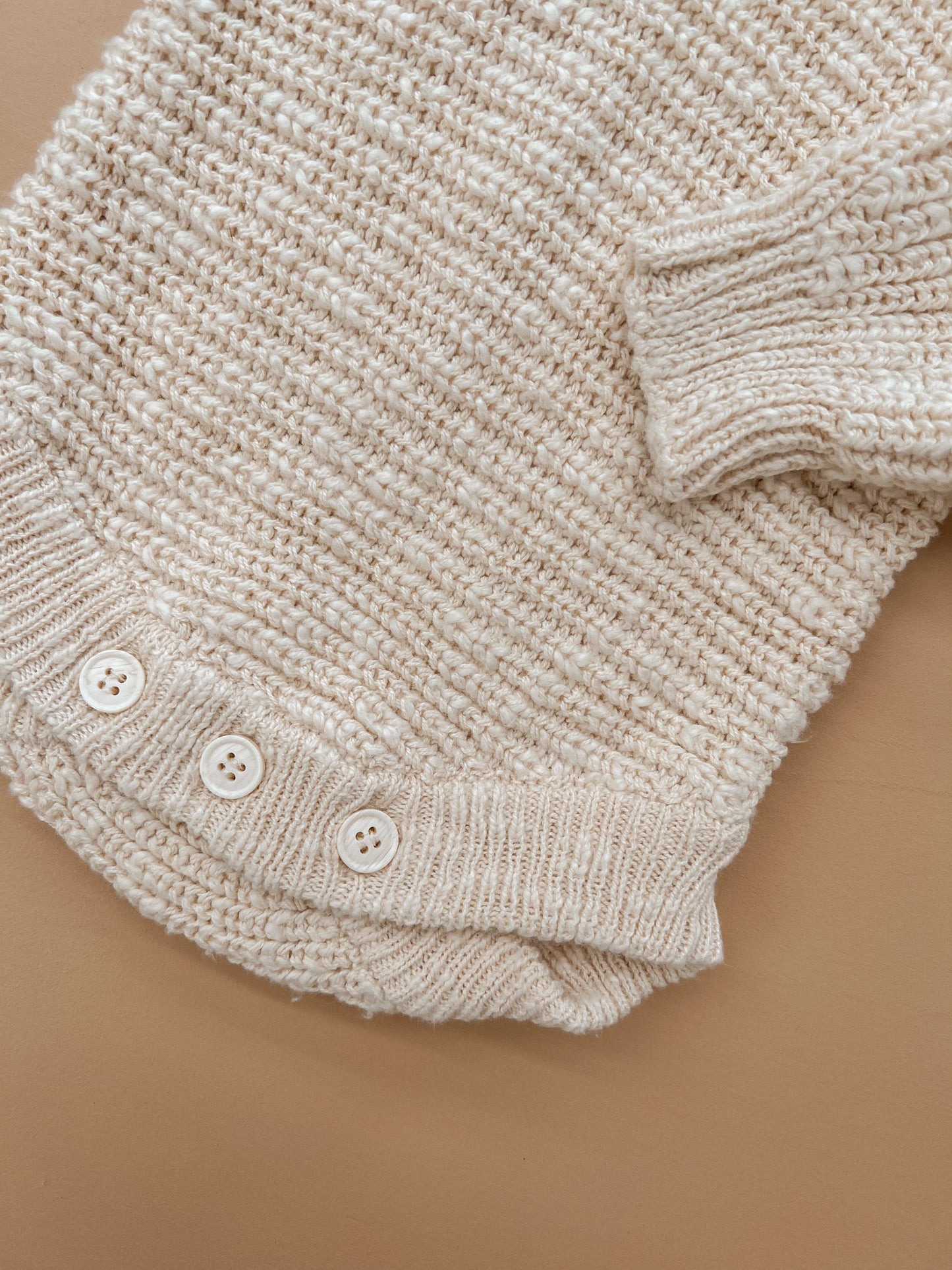 HEIRLOOM ROMPER "CHUNKY TEXTURED HONEY"