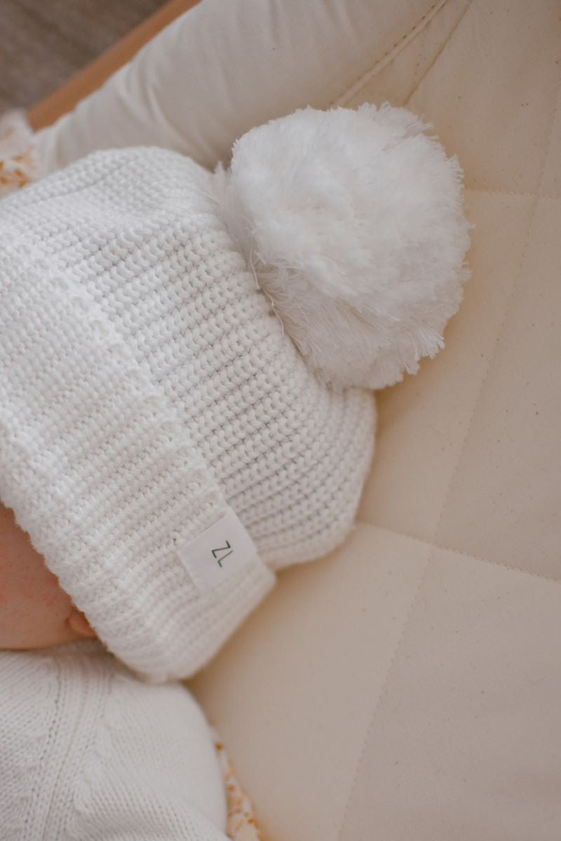 KNIT BEANIE "MILK"