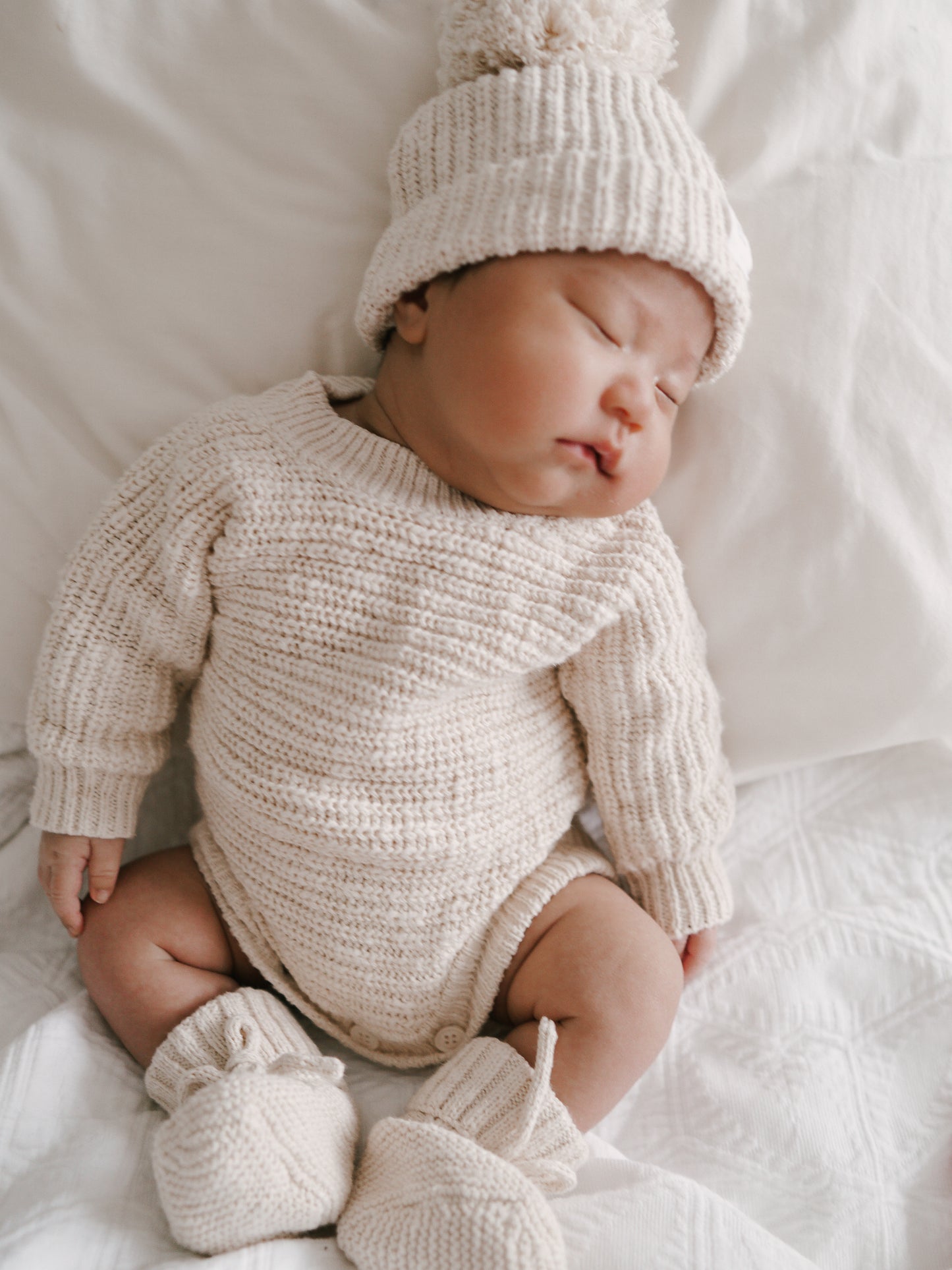 HEIRLOOM ROMPER "CHUNKY TEXTURED HONEY"