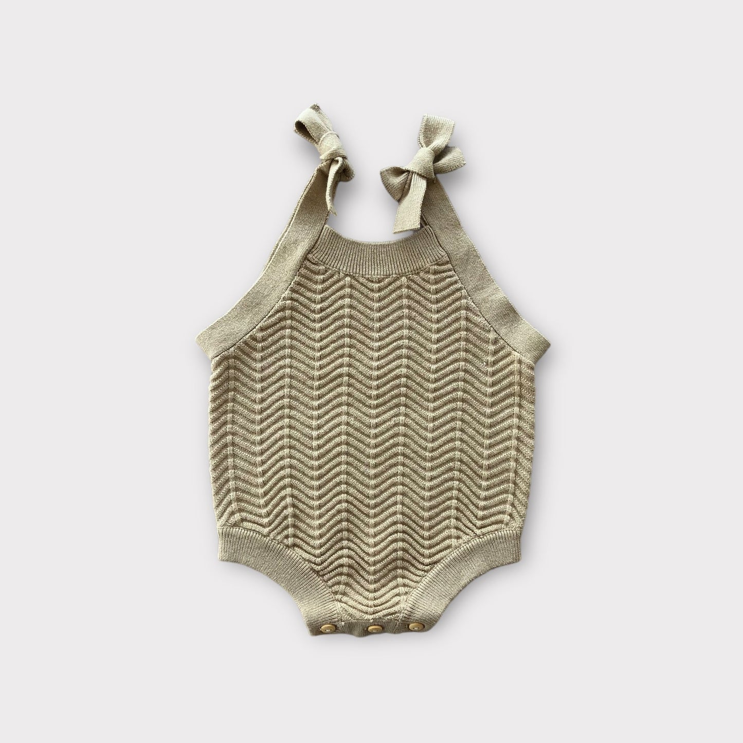 Chevron Tie Up Bodysuit | Olive Tree