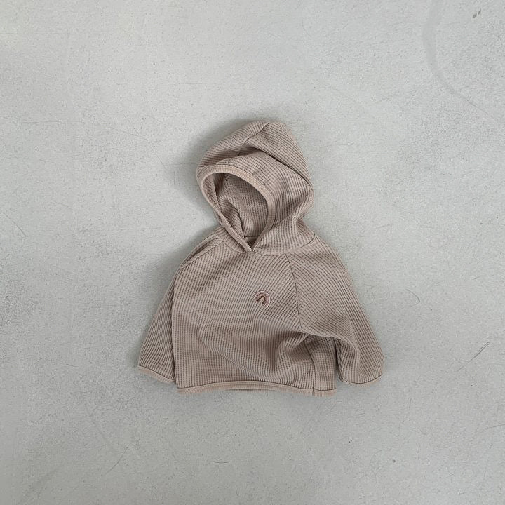 Waffle Hoodie | Rainbow Embroidery (3m-5y)