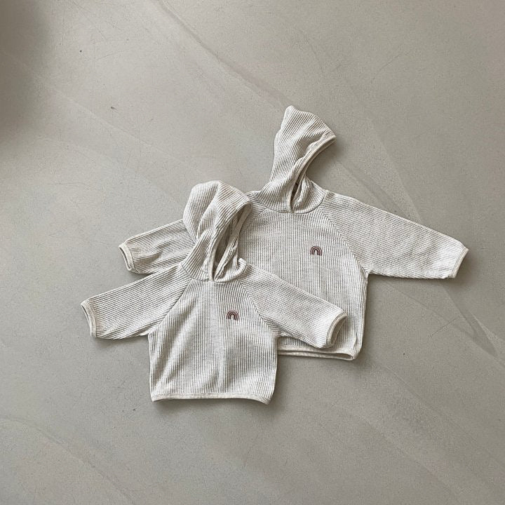 Waffle Hoodie | Rainbow Embroidery (3m-5y)