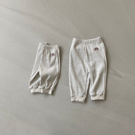 Waffle Pants | Rainbow Embroidery (3m-5y)