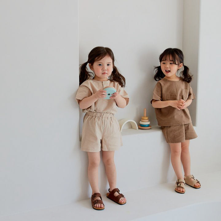 Neutral Summer Top Bottom Set