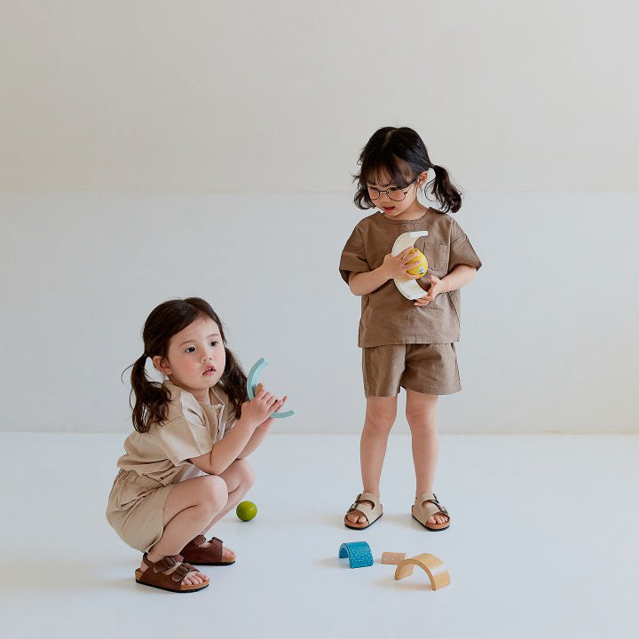 Neutral Summer Top Bottom Set