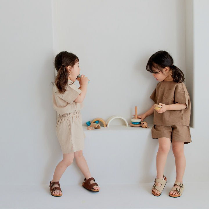 Neutral Summer Top Bottom Set