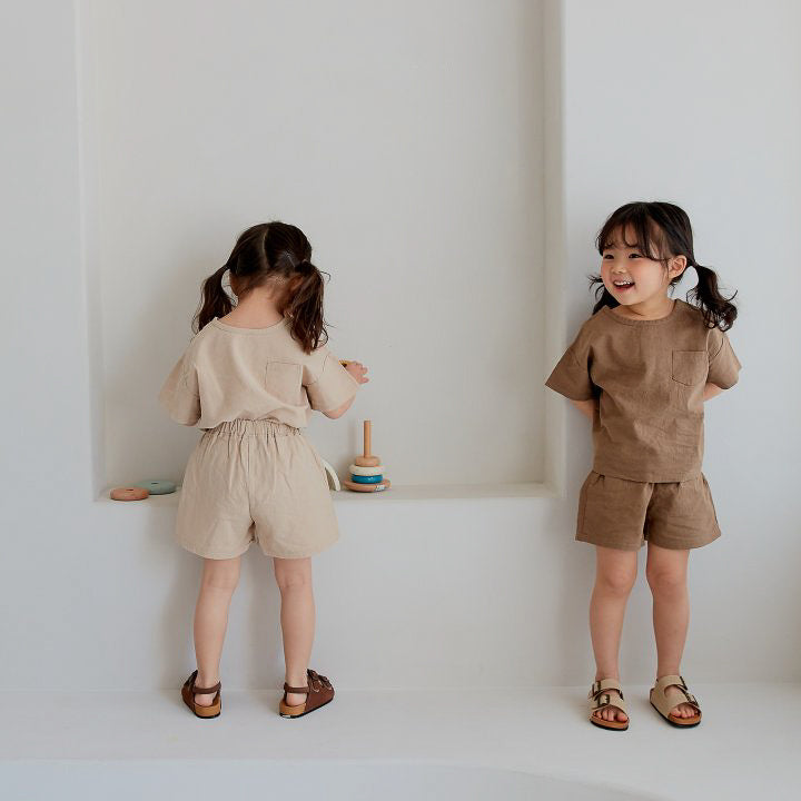 Neutral Summer Top Bottom Set
