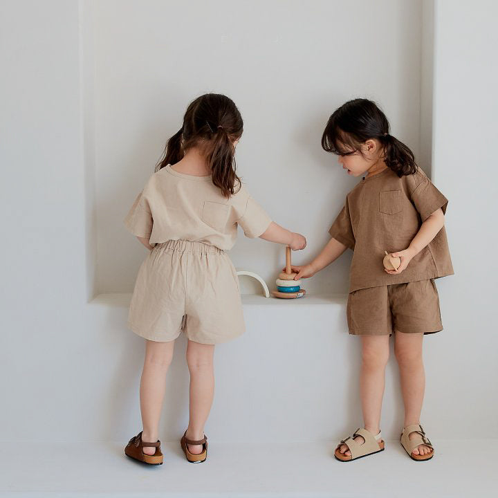 Neutral Summer Top Bottom Set