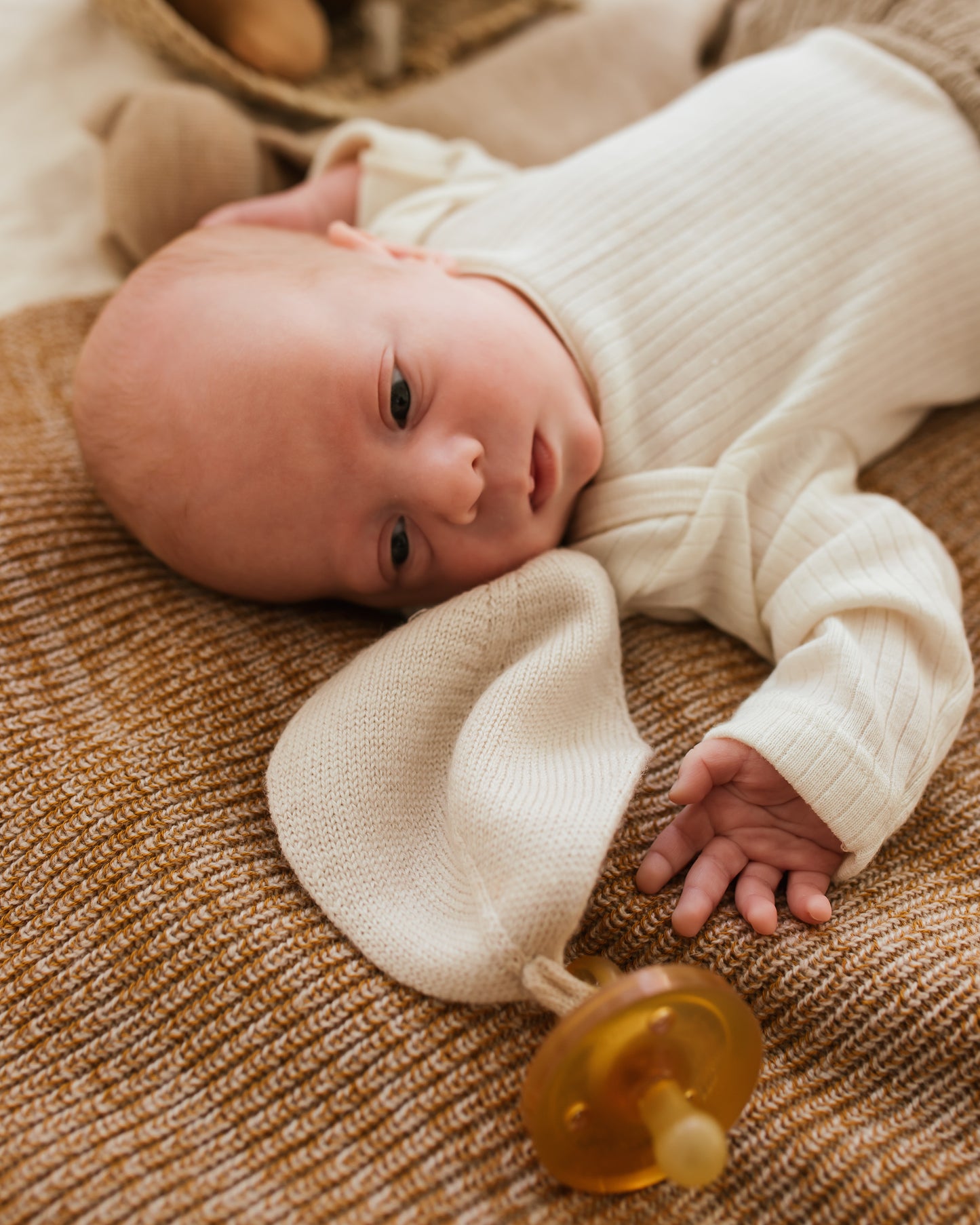 Pacifier holder 'Titi Comforter Off-White' Merinowool