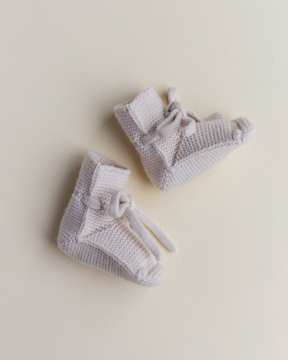 Strickschuhe 'Booties Off-White' Merinowool