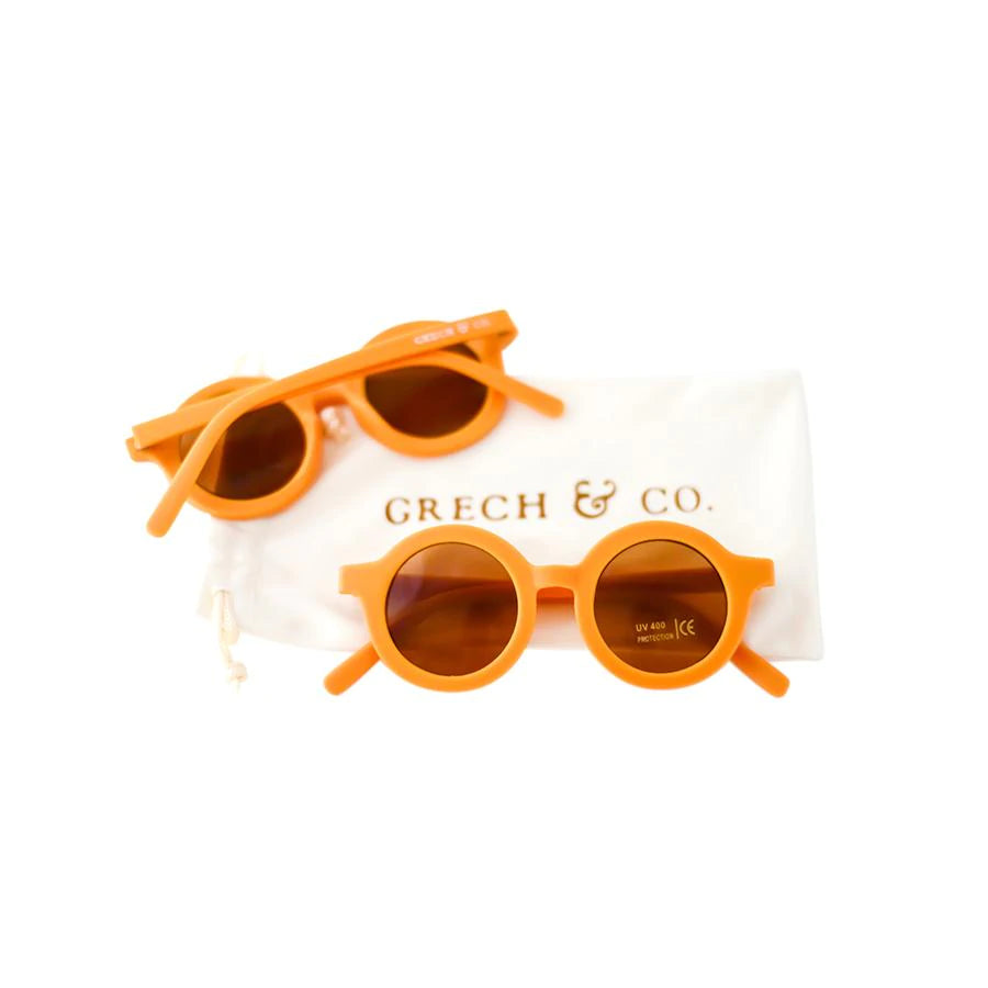 Round Sustainable Sunglass "Golden"