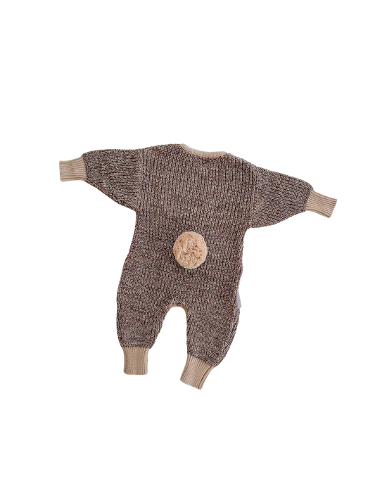 Knit Playsuit | Cedar (Bommel abnehmbar)