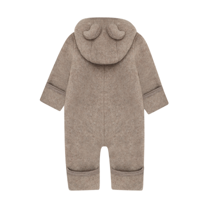 Huttelihut Fleece-Overall Merinowolle mit Öhrchen | Savannah Melange