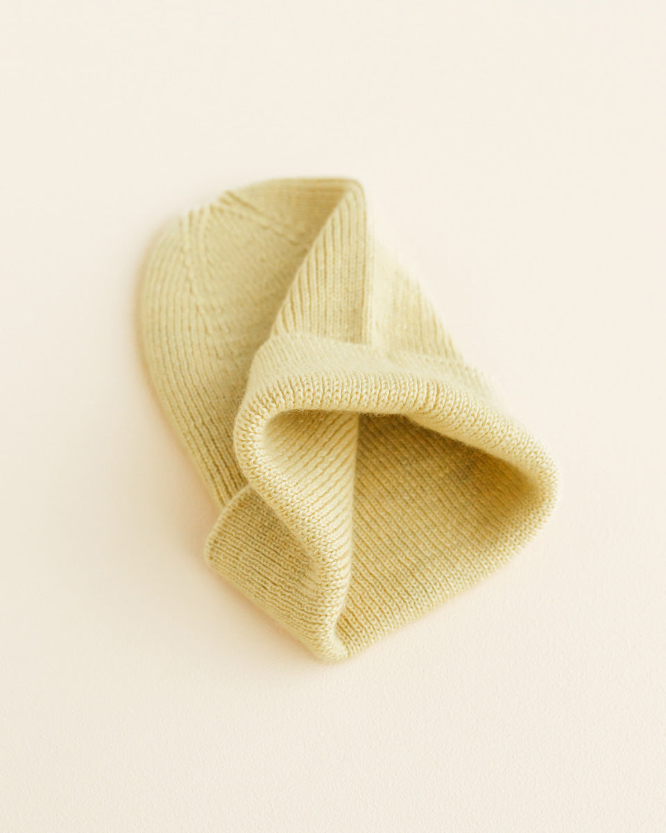 Merinowool Beanie ‚Fonzie‘ | Light Yellow