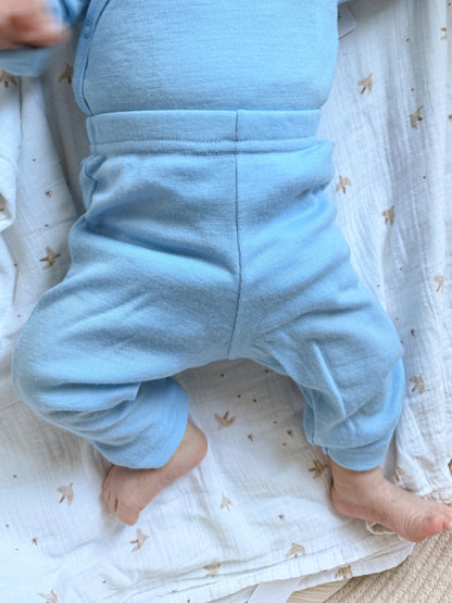 Leggings aus Merinowolle von Joha in Blau