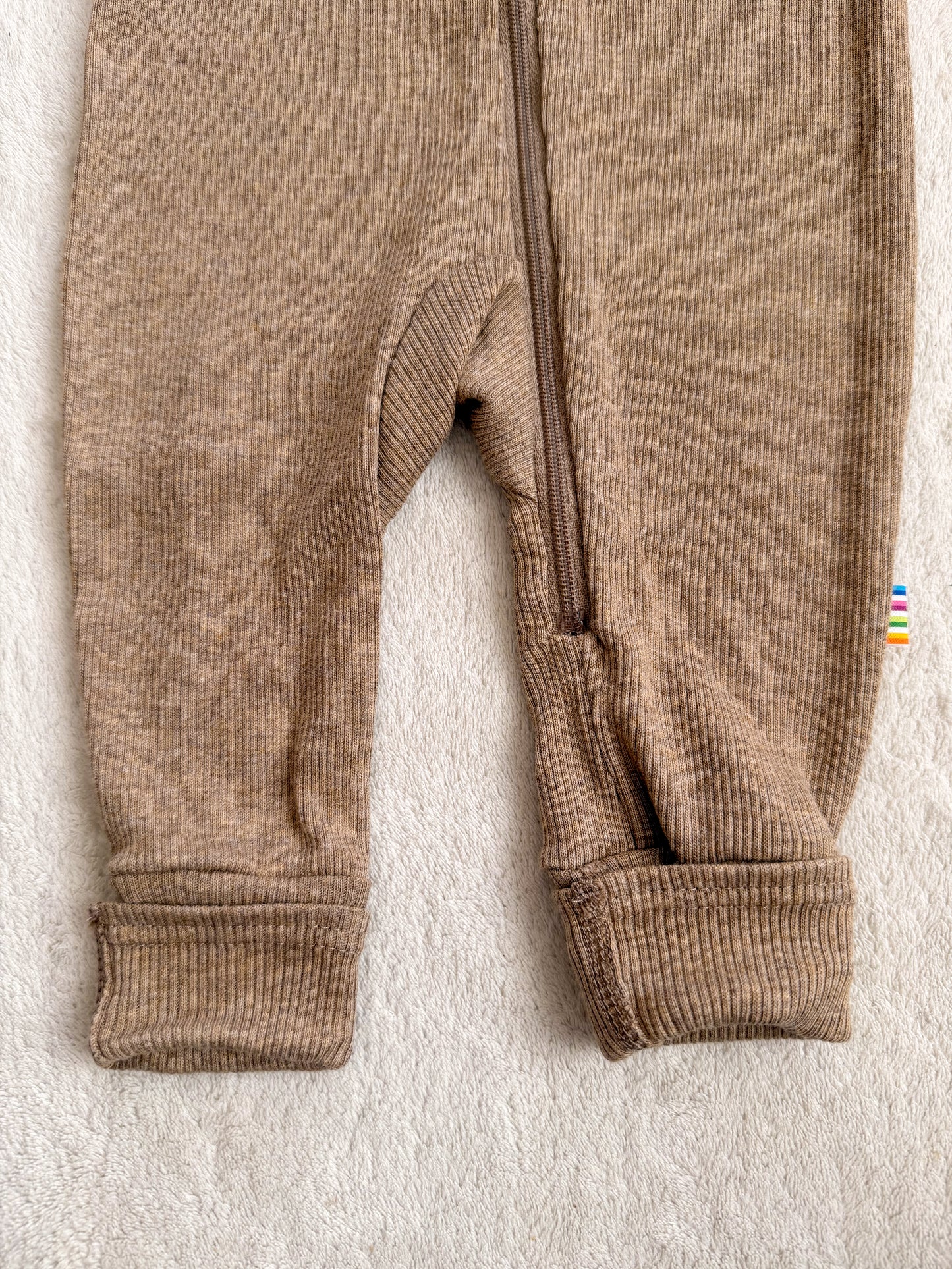 Bio-Baumwolle kbA Strampler | Dunkelbeige