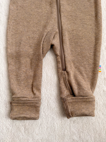 Bio-Baumwolle kbA Strampler | Dunkelbeige