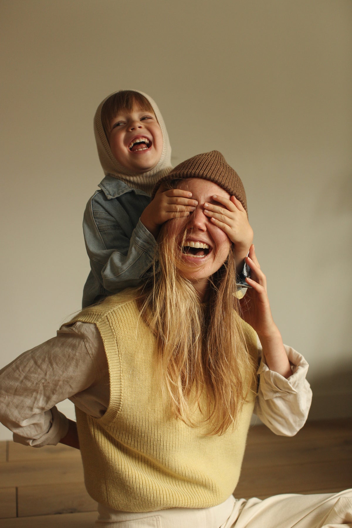 Hvid Mama Pullunder Merinowolle ‚Vest Helle‘ | Light Yellow