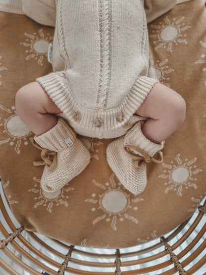 Heirloom Romper | Biscotti Fleck