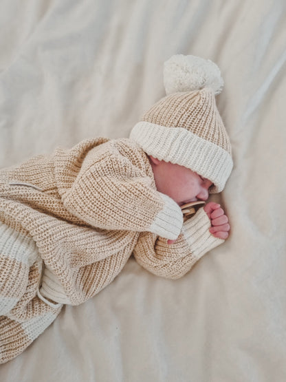 Kids Knit Pullover | 'Two Tone Wheat"